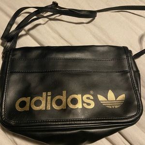 Adidas crossbody black bag 10x7 long strap
